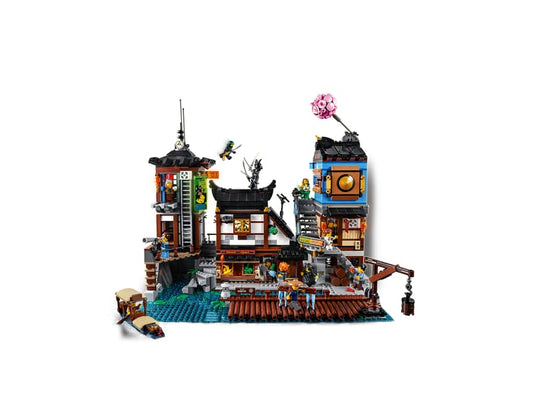 MOC NINJAGO City Docks 70657 | 3553 el. + 13 Figurek