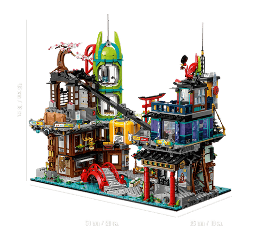 MOC NINJAGO City Markets 71799 | 6163 el. + 22 Figurki