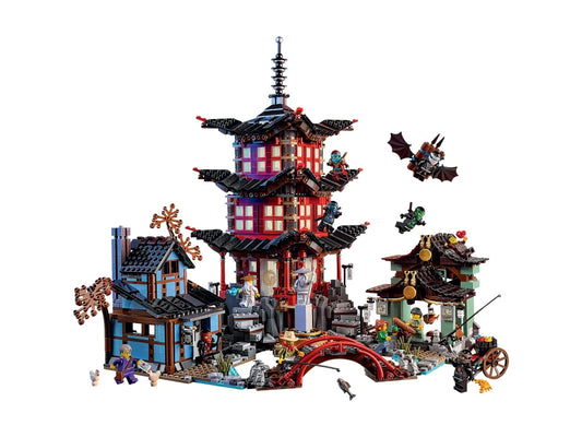 MOC NINJAGO Świątynia Airjitzu 70751 | 2028 elementów + 12 Figurek