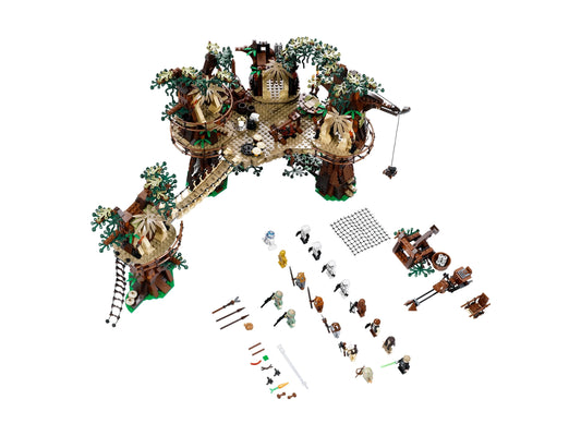 MOC Star Wars Wioska Ewoków 10236 | 1990 elementów + 17 Figurek