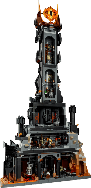 MOC The LOTR Barad-dûr 10333 | 5471 el. + 10 Figurek