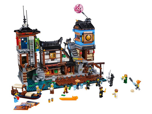 MOC NINJAGO City Docks 70657 | 3553 el. + 13 Figurek