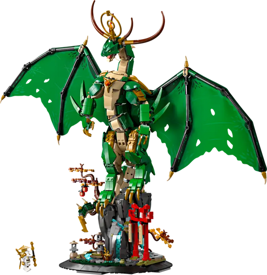 MOC NINJAGO Smok-strażnik 71847 | 1650 el. + 1 Figurka