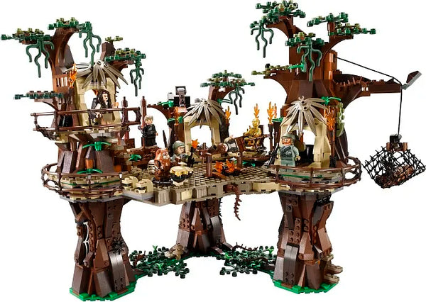 MOC Star Wars Wioska Ewoków 10236 | 1990 elementów + 17 Figurek
