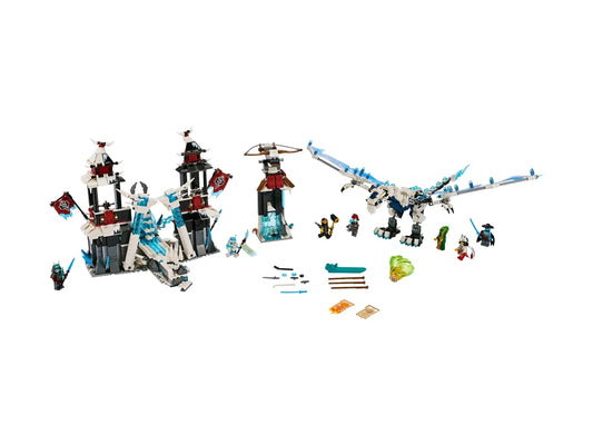 MOC NINJAGO Zamek Zapomnianego Cesarza 70678 | 1218 elementów + 7 Figurek