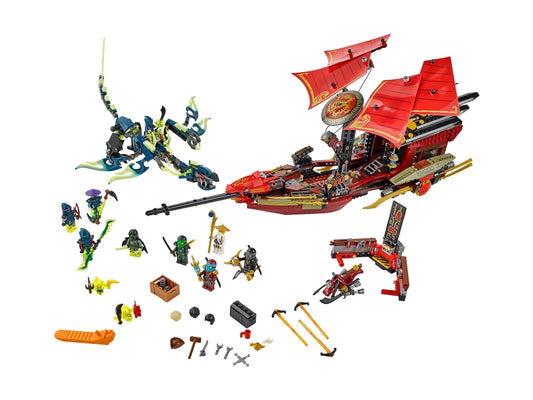 MOC NINJAGO Ostatni lot Perły Przeznaczenia 70738 | 1253 elementów + 9 Figurek